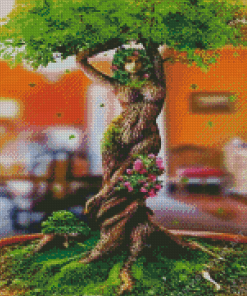 Beautiful Woman Tree Diamond Painting