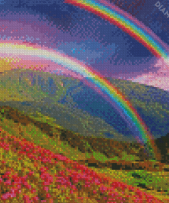Beautiful Rainbow Landscape Diamond Painting