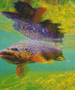 Brown Trout Under Sea Diamond Painting