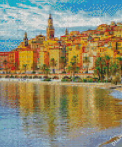 Colorful Buildings South Of France Diamond Painting