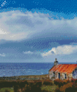 Cottage By The Sea Seascape Diamond Painting