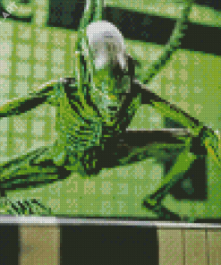 Green Xenomorph Alien Diamond Painting