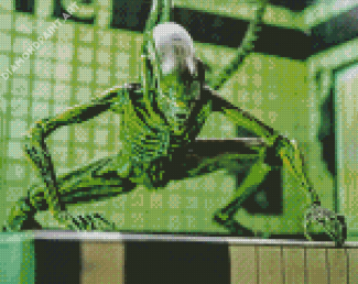 Green Xenomorph Alien Diamond Painting