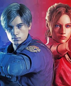 Leon And Claire Resident Evil Diamond Painting