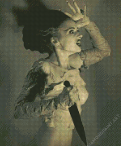 Monochrome Bride Of Frankenstein Diamond Painting