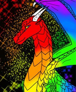 Rainbow Dragon Animal Diamond Painting