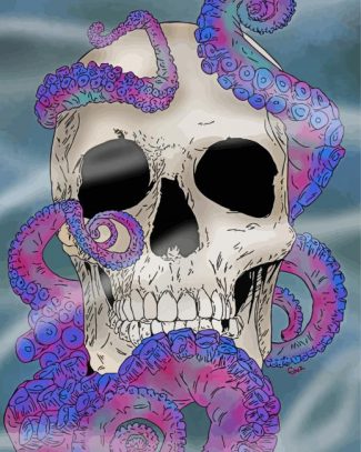 Skulltopus Art Octopus Skull Diamond Painting
