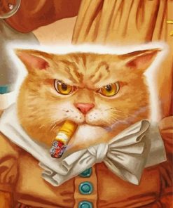 Smoking Cat Diamond Painting