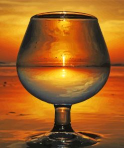 Aesthetic Sunset Through Glass Diamond Painting