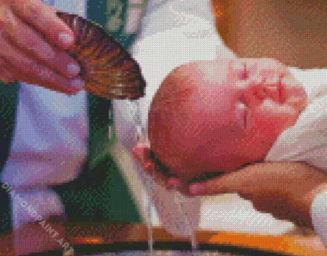 Baptism Cute Baby Diamond Painting