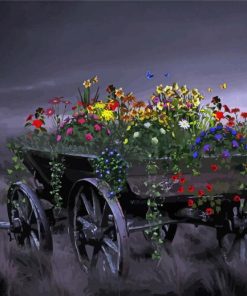 Beautiful Flower Cart Diamond Painting