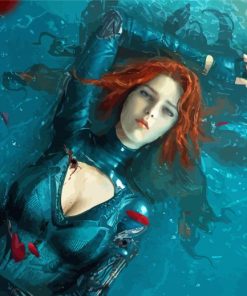 Beautifull Red Hair Woman In Water Diamond Painting