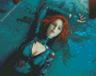 Beautifull Red Hair Woman In Water Diamond Painting