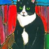 Bicolor Cat Animal 5D Diamond Painting