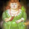 Big Woman In Green Dress Diamond Painting