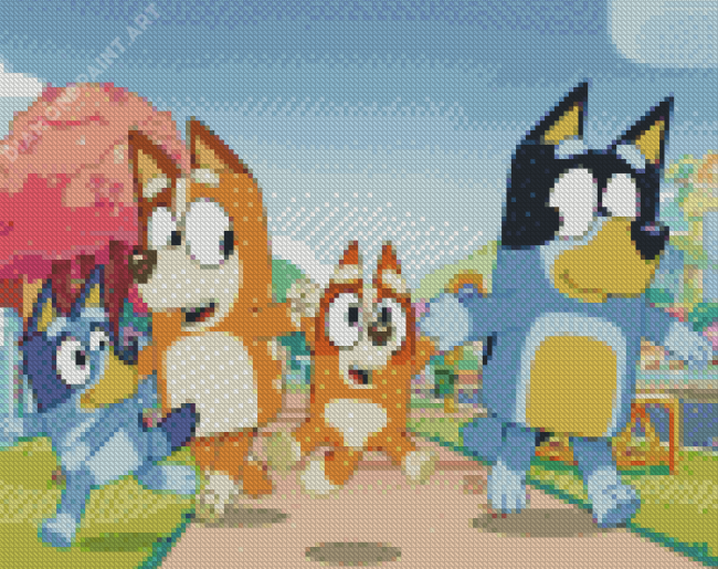 Bluey Characters 5D Diamond Painting
