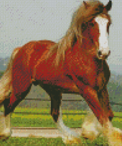 Brown Clydesdale Diamond Painting