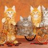 Cats On Bicycle Diamond Painting