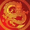 Chinese Circular Dragon Diamond Painting
