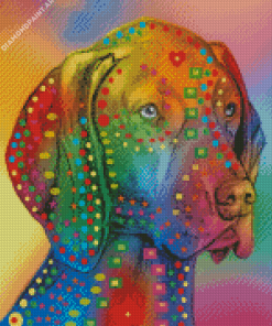 Colorful Pointer Dog Diamond painting
