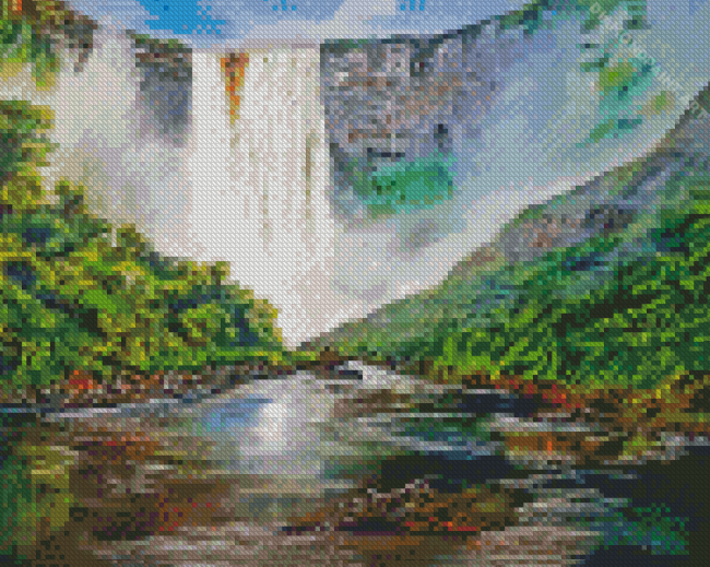 Guyana Kaieteur Falls Diamond Painting