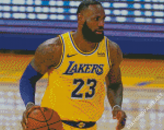 Lebron James Los Angeles Lakers 5D Diamond Painting