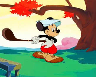 Mickey Mouse Golfing Diamond Painting