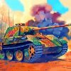 Military Tank Panther World War II Diamond Painting