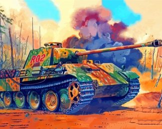 Military Tank Panther World War II Diamond Painting