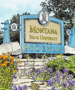 Montana State University Art 5D Diamond Painting