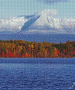 Mount Katahdin By Lake Diamond Painting