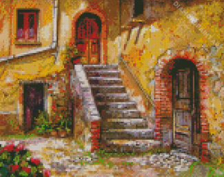 Old Historical House Diamond Painting