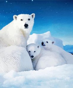 Polar Bear Cubs Diamond Painting
