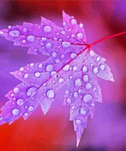Purple Autumn Leaf Diamond Painting