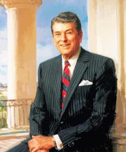 Ronald Reagan Portrait Diamond Painting