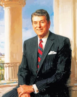 Ronald Reagan Portrait Diamond Painting