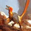 Velociraptor Illustration 5D Diamond Painting