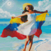 Venezuelan Girl In Beach Diamond Painting