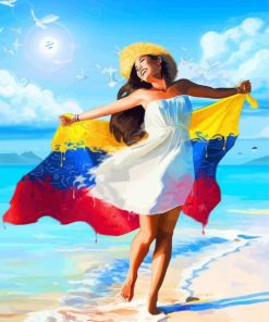 Venezuelan Girl In Beach Diamond Painting