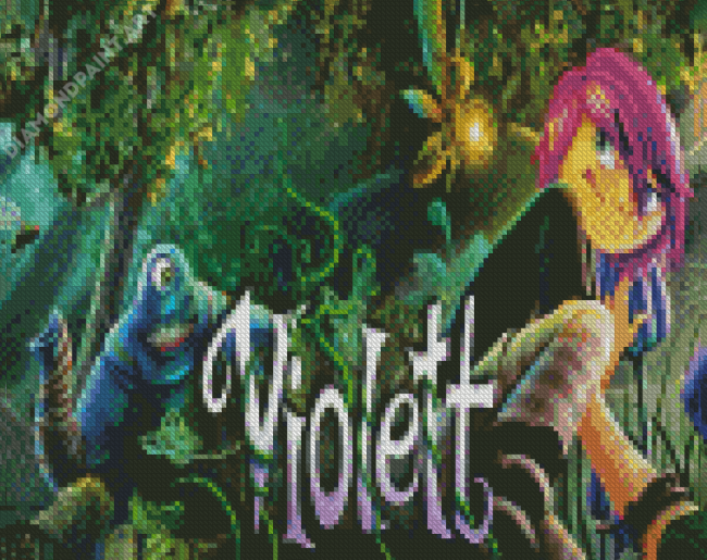 Violett Video Game Diamond Painting
