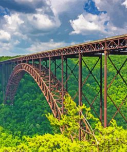 West Virginia New River Gorge Bridge Diamond painting