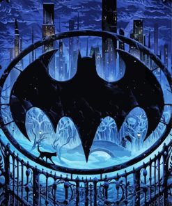 Aesthetic Batman Symbol Art Diamond Painting