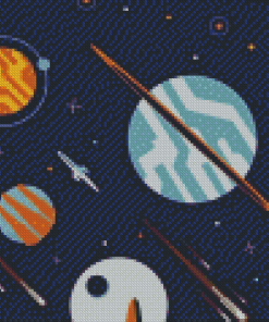 Aesthetic Planets And Stars Diamond Painting