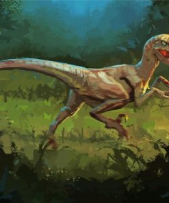 Aesthetic Velociraptor 5D Diamond Painting
