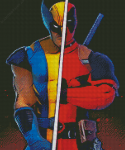 Aesthetic Wolverine Vs Deadpool Diamond Painting