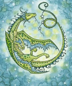 Aesthetic Circular Dragon Art - 5D Diamond Painting