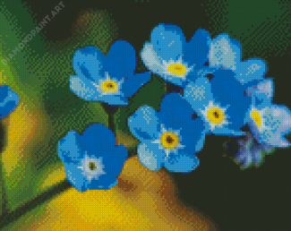 Aesthetic Forget Me Not Diamond Painting