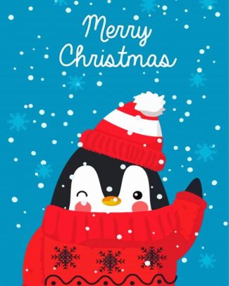 Aesthetic Penguin Christmas Art Diamond Painting