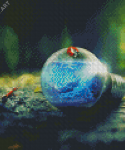 Ant And Ladybug On Light Bulb Diamond Painting