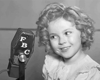 Black And White Cute Shirley Temple Diamond Painting